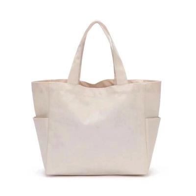 China 100% Genuine Color Reusable White Cotton Grocery Shopping Bags Canvas Tote Bags Women Men Handbags Eco-friendly Shopping Bags for sale