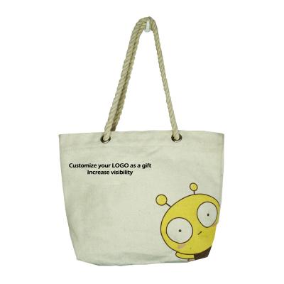 China Eco conscious reusable eco conscious cotton canvas tote bags custom made tote bag with rope handles for sale