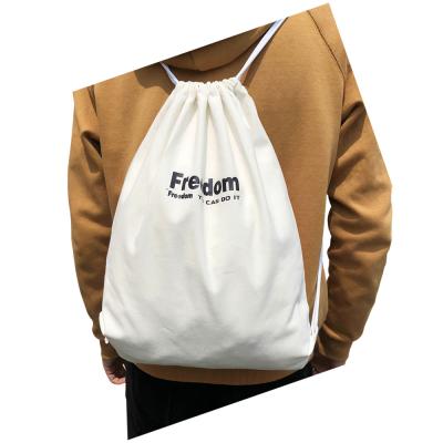 China With USB 100% Cotton Eco-Friendly Drawstring Bag Customized Logo Promotional Canvas Shopping Bags for sale