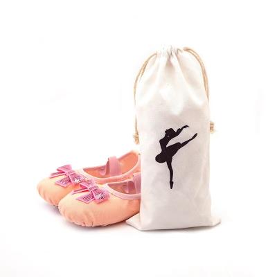 China Eco-friendly Shoe Storage Bags 100% Cotton With Drawstring Cotton Shoes Bag Promotion for sale