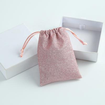 China Soft And High Quality Luxurious Gilter Jewelry Pouch Bag With Jewelry Box Packaging for sale