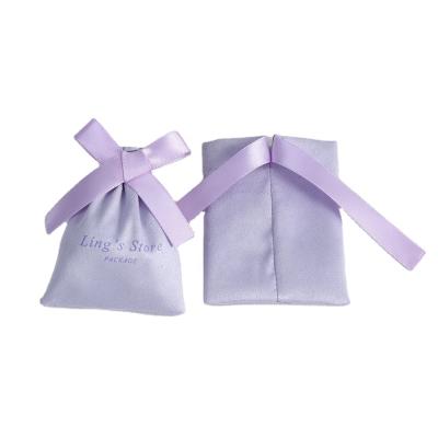 China Custom Pouch Soft Light Purple 9x12cm 5x7cm 7x9cm 8x10cm Logo Suede Jewelry Gift Packaging for sale