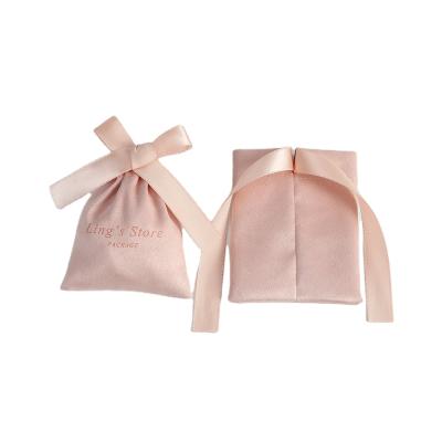 China Luxury Custom Made Soft Pink Velvet Fabric Earrings Suede Jewelry Pockets 7x9cm 7x9cm for sale