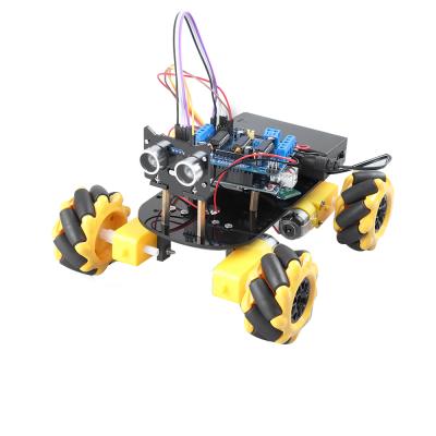 China STEM Education Starter 4WD Smart Robot Car Kit IR Obstacle Avoid Line Follow L298N for r3 for sale