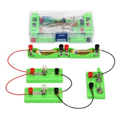 China Teaching Attachments PULL BACK For Experimenting Practical Teaching Ability Toy Kids Basic Circuit Electricity Learning Kit Physics Educational Toys for sale