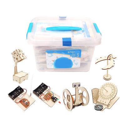 China Musical DIY PULL BACK Science Educational Assembly Wooden Toy Puzzle Kits For Kids Physics Toys Children Wooden Science Woodwork Toy for sale