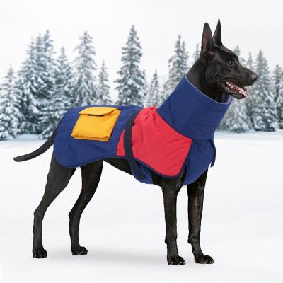 China Stocked Fancy Winter Contrasted Dog Clothes Jacket Wholesale for sale