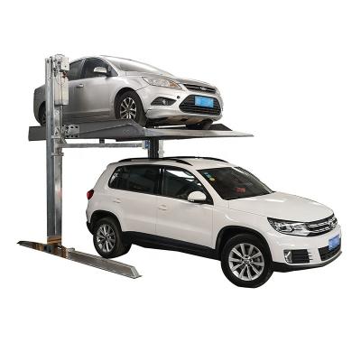 China Smart Parking Car Storage Post 2 Car Lift Car Stacker Parking Lift for sale