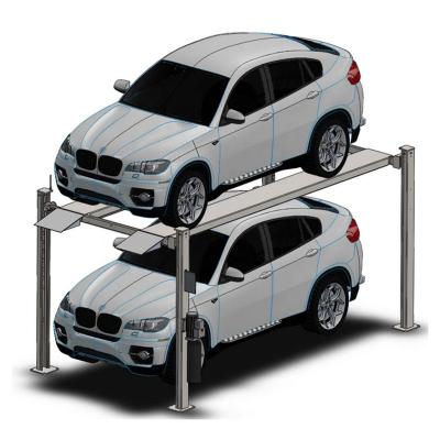 China Automatic Parking Garage Real Estate 4 Post Home Parking Lifts For 2 Cars for sale