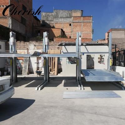 China Hydraulic Car Storage Double Level Car Parking Lift Two Post Vehicle Parking Car Lifts for sale