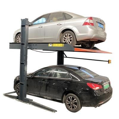 China Smart Parking Solution 2 Post 2 Level 2300kgs Or 2700kgs Car Parking Lift for sale