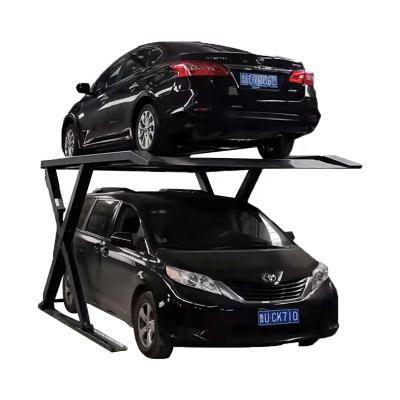 China Home Hydraulic Two Tier Parking Lift Scissor Car Lift 2700kgs for sale