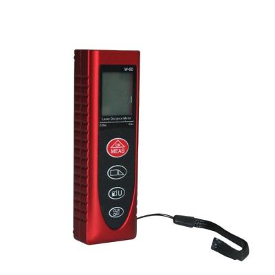 China Small Size 80M Digital Laser Measuring Meter Battery Optical Instrument Volume Area Building Distance For Outdoor Measuring 109*35*22mm for sale