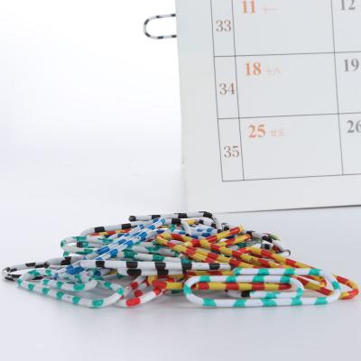 China 75pcs Office Paper Binding Paper Clips 28mm Metal Colorful Zebra Bars Clips For Office Stationery for sale