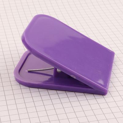 China Custom Plastic Square Shape Spring Clips Binder Purple Staples Plastic For Office Stationery for sale