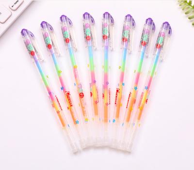 China office & School DIY Markers Highlighter Bar Magic 6 Colors Photo Album Handmade Fluorescent Marker Pen For Student for sale