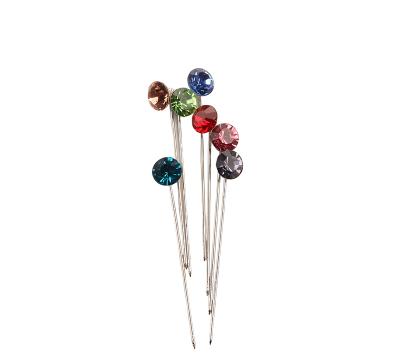 China Portable Sewing Accessories Colorful Rhinestone Sewing Bead Master Pin For Sewing for sale