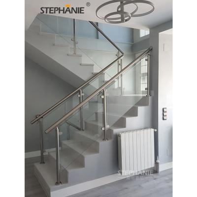 China stephanie de maison modern staircase tempered glass stainless steel fence price for sale