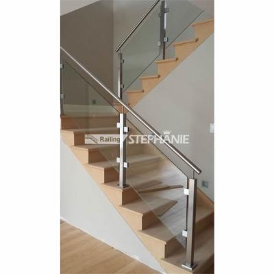 China stephanie glass balustrade staircase frames cost per foot AH6012 for sale