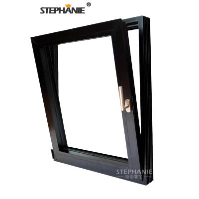 China Magnetic Screen Hot Sale Aluminum Tilt Tower Window And Tilt Double Stained Glass for sale