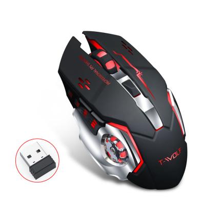 China 7 Color Radio 10m Q13 2.4Ghz Optical Charging Rechargeable Wireless Gaming Mouse Backlight Blast Comfort Gamer Mice for sale