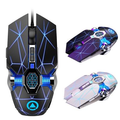 China 10m Rechargeable Wireless E-sports RGB A7 USB LED Mouse 1600DPI Gaming Wireless Silent Optical Mechanical Mouse For PUBG Gamer for sale