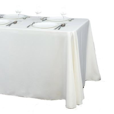 China Factory sale rectangular white waterproof table clothes for wedding folding tables decoration for sale