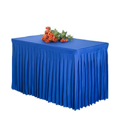 China Disposable Polyester Table Skirt For Wedding Banquet Table Covers for sale