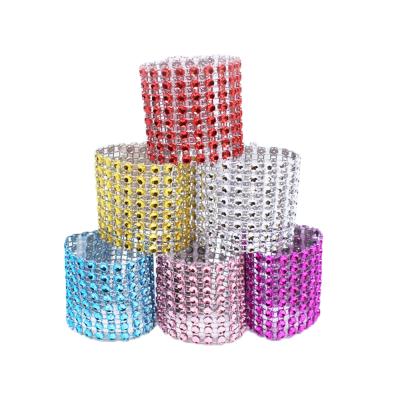 China Cozy Gold Napkin Ring Chairs Buckles Wedding Event Silver Decoration Opens Handmade Rhinestone Bows Stand Party Supplies for sale