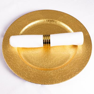 China Sustainable Wholesale Plastic Charger Dishes For Wedding And Events for sale