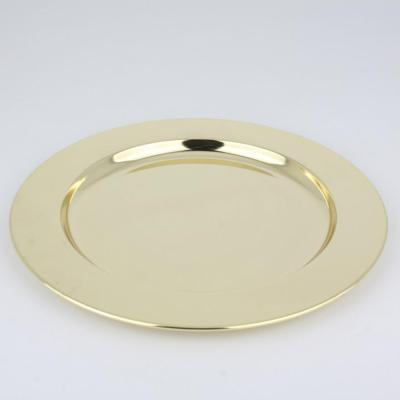 China Viable Factory Wholesale Gold Wedding Bulk Charger Dishes for sale