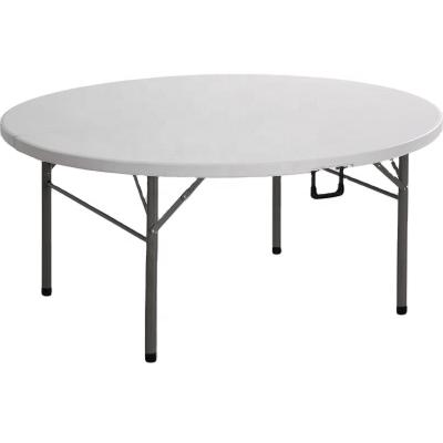 China Factory Durable HDPE Folding Table Round Outdoor Wedding Plastic Folding Tables for sale