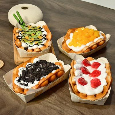 China Anime Customized Design Simulation Flat Bubble Waffle Model Orio Rose Grape Ice Props Display Sample display window adver for sale