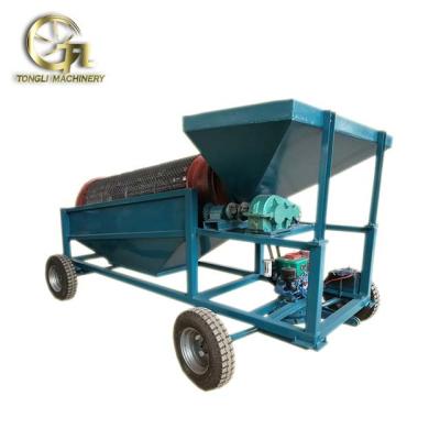 China Gold Washing Factory Mini Gold Trommel With Gold Sluice Box for sale