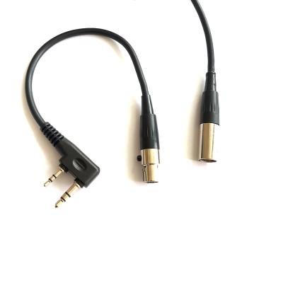 China From walkie talkie mini XLR female cable to male connector cable for sale