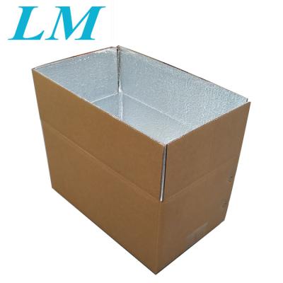 China Biodegradable Corrugated Box Aluminum Foil Box Insulation Recyclable Corrugated Cardboard for sale