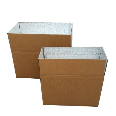 China Recyclable Heat Insulation Cardboard Heat Insulation Cold Chain Shipping Box With Insulation Box Liner Cardboard Liner for sale