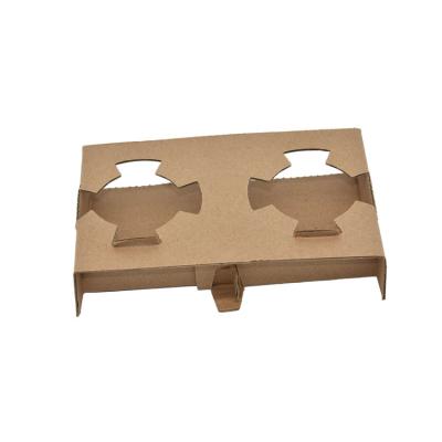 China Good Quality Durable Recyclable Corrugated Paper Cup Holder Recycled Materials Milk Tea Coffee Paper for sale