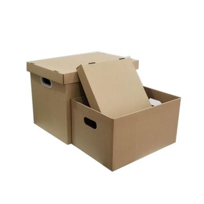 China Recyclable Heavy Duty Corrugated Cardboard Storage Banker File Boxes Moving Box for sale