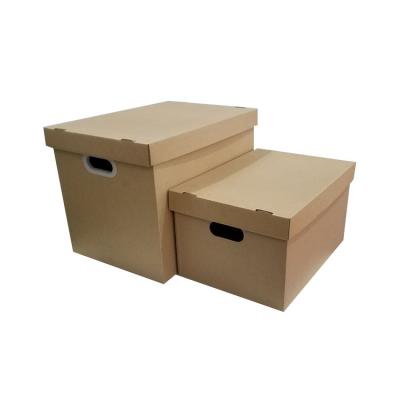 China Hot Selling Recyclable Corrugated Recyclable Desktop Box Storage Box Mobile Banker Box With Iso 9001 for sale