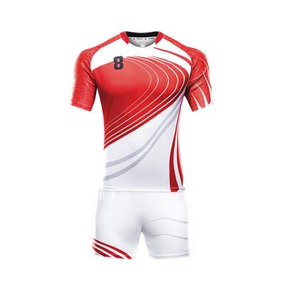 China OEM Antibacterial Suppliers Fashioned Rugby Shirts League Uniforms And Shorts Cheap Custom Rugby Jersey Football Wear For Team for sale