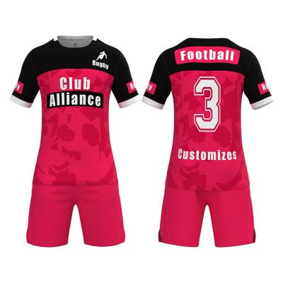 China Antibacterial Custom Design Sublimation Print Rugby Football League Singlet And Shorts Uniform Wear for sale