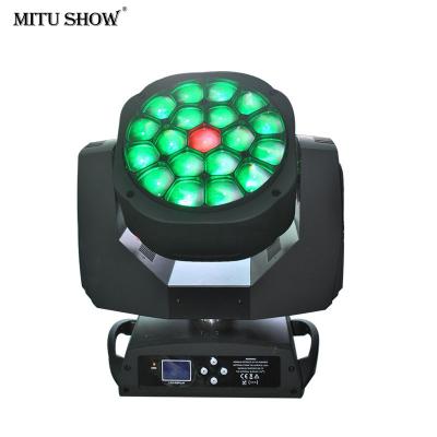 China Moving head light rgbw bee eye led clay 19 x 15w extremely small paky sharpy beam in 1 for sale