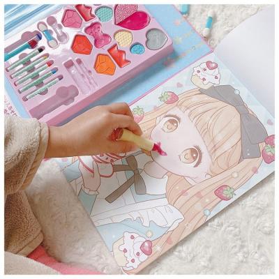 China DIY Painting Art Craft Toys Hot Selling Princess Creative Children's DIY Makeup Color Drawing Manual /painting Set for sale