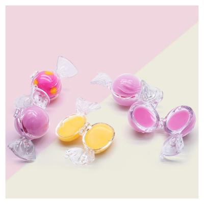 China Cute custom shape lipbalm candy private label lips long lasting lipbalm moistening for sale