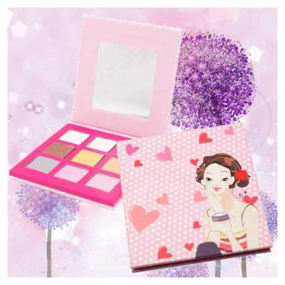 China Custom high quality wholesale private label glitter colorful eyeshadow palette waterproof logo for sale