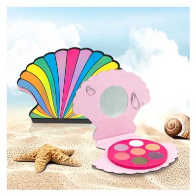 China Shell Shape New Make Up Cosmetics Waterproof Custom Glitter Private Label DIY Eyeshadow Palette for sale