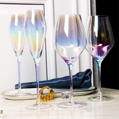 China Rainbow Europe Ion-Plated Champagne Glasses Goblet Home Wedding Decoration Drinkware Party Bar Drinking Containers for sale