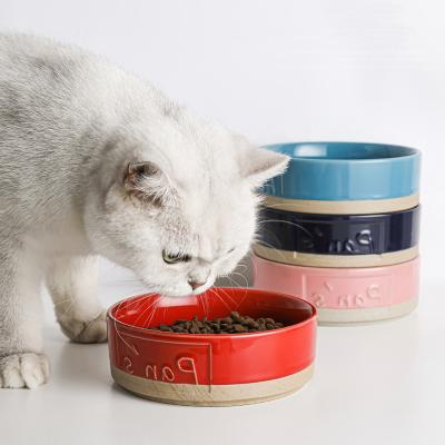 China Viable Ceramic Cat Bowl Small Dog Pet Supply Bowls For Water Cat Bowl Food Cat Bone China Cervical Protect for sale