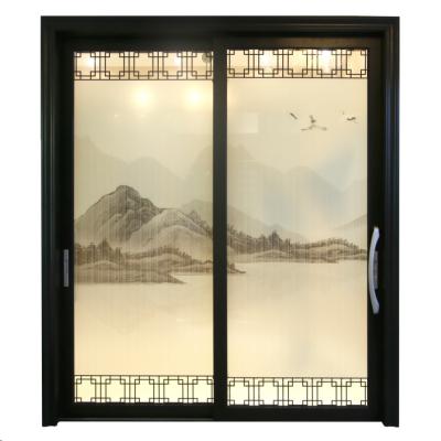 China New Design Modern Beautiful Sliding Glass Door Aluminum High Quality Glass Door for sale